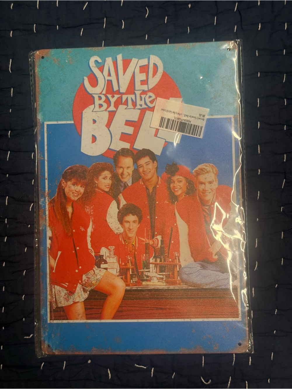 Saved by the Bell Retro Metal Poster - Blue & Red